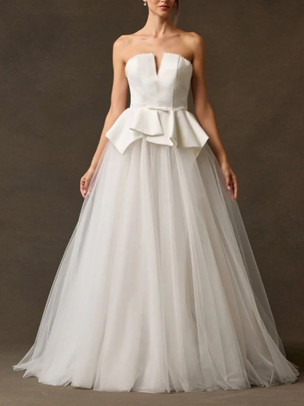 NEW TULLE WEDDING DRESS, PEARL WEDDING GOWN